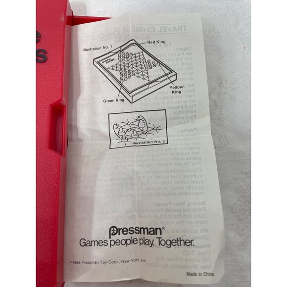 Travel Chinese Checkers By Pressman Vacation Fun Magnetic Portable 6x4 - Picture 6 of 9